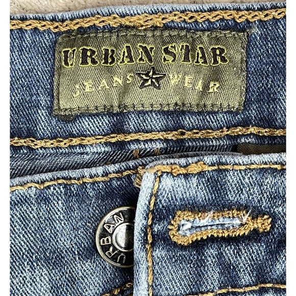 Urban Star Straight Jeans Men's 40x30 Blue 5-Pocket Dark Wash Cotton Blend - Picture 2 of 10